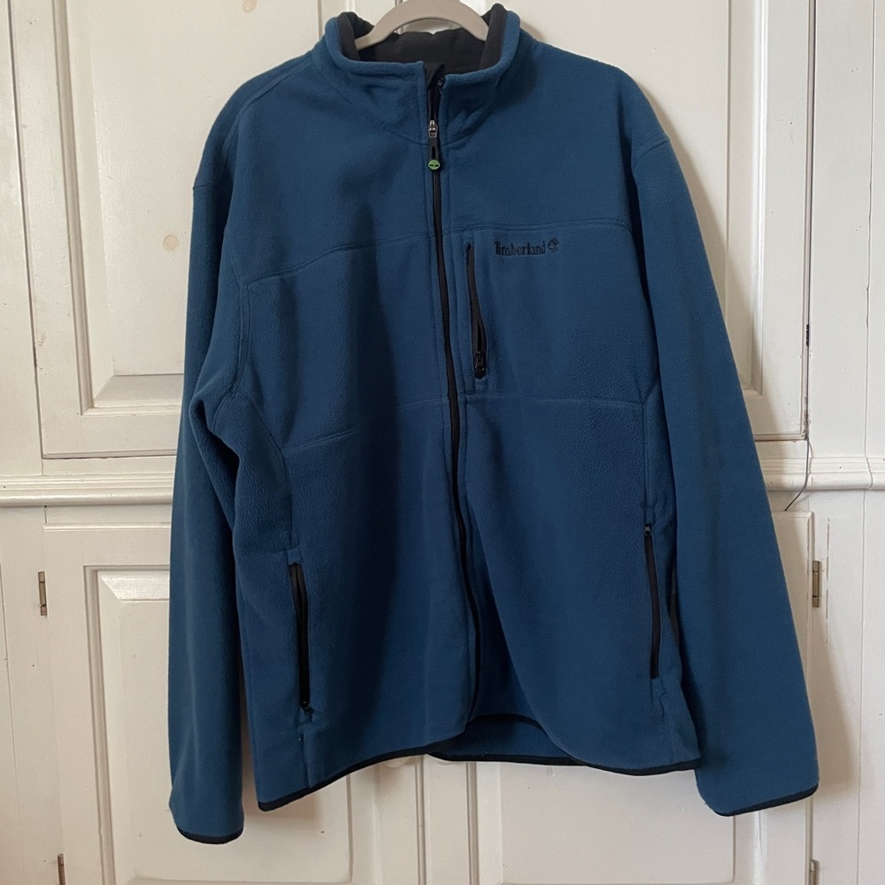 Men's Blue Fleece long sleeve Timberland fleece jacket XXL outdoor camping